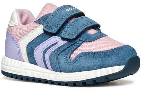Geox Jungen Mädchen B ALBEN Girl A Sneaker, Avio/Pink, 25 EU