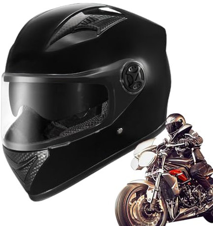 Casco De Moto para Adultos, Casco Integral Ligero, Casco Protección Solar Viento Doble Visera, Cascos Ligeros para Bicicleta De Carretera, Casco Antivaho, para Hombre Y Mujer