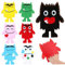 Tadoiooy Farbmonster Handpuppen, 7pcs emotionale Traurigkeit Plüsch Fingerpuppen, Nicht gewebte Stoffmonsterpuppen, DIY Early Learning Sockenpuppen für Geburtstagsfeier so tun Partyzubehör zu