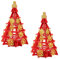 Buachois 2 Sets Frühlingsfest Roter Geldbaum, Vliesstoff Chinesisches Neujahr Reichtumsbaum Ornament, Hängende Dekoration Geldbaum