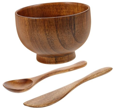 Didiseaon Facial Mask Moisturizing Tool Set Wood Bowl Spoon for Diy and Stick Skincare