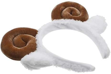 WOONEKY Kaffeefarbene Schafhorn-haarreifen Für Erwachsene Dekorative Haarbänder Mit Schafohren Für Cosplay Partys Und Gesichtspflege Langlebig Und Bequem