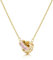 Linawe Ciondoli a catena dorata in acciaio inossidabile da donna, collane rosa, gioielli con ciondolo a catena in oro, set di catenine in cristallo dorato con pietra portafortuna dorata