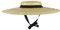 Chapeau de Paille à Large Bord pour Femme canotier en Paille pour l'été Chapeau de Plage Respirant en tissée Protection UV avec mentonnière et Doublure Vintage à Large Bord So