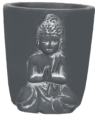 Milisten Maceta De Cemento para Suculentas Maceta De Cemento para Interiores Maceta Decorativa Maceta Grande De Cemento Decoración Retro Gris Oscuro