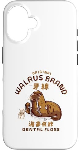 Filo interdentale originale di marca Walrus Custodia per iPhone 16