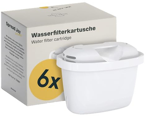 SILBERTHAL Wasserfilter Kartuschen - 6er Pack | Reduziert Kalk, Chlor und Verunreinigungen. Kompatibel mit Brita Maxtra und SILBERTHAL Filterkannen, 6er Pack.