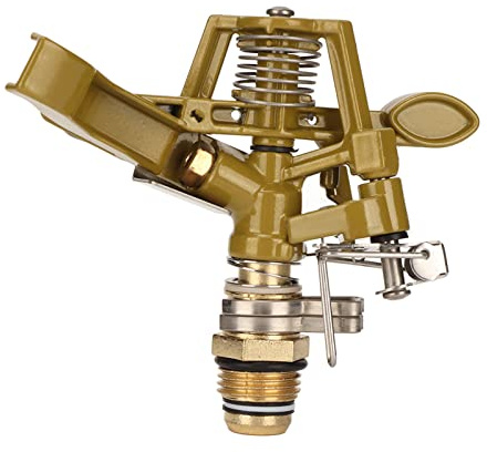 Fauitay Impact Sprinkler Head Rotor Sprinkler Head Pulsating Sprinkler Head Rotation Rotation de 15m 360 ° de la Tête de Tête avec Un Fil Masculin G1 / 2 pour L'irrigation du Patio de