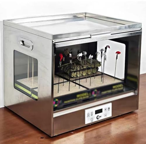 ZHIXUMM Cabina De Secado De Pintura para Modelismo De 300 W, AeróGrafo EléCtrico con Temporizador TáCtil Y Temperatura Ajustable De 25 °C A 50 °C, Ideal para Secar Pintura En Aerosol Y Modelismo.