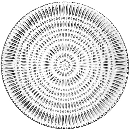 Nachtmann Teller Ethno, 2er-Set Speiseteller aus Kristallglas, Skandinavisches Design, Ø 28 cm, 106618