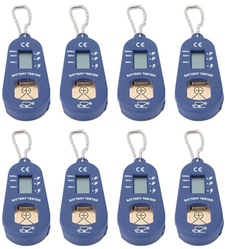 Tacdas 8X Knopf Batterie Tester, Schlüssel Bund Tasche, Tragbarer und Leichter Batterie Tester Zur Überprüfung der Verbleibenden Batterie Leistung