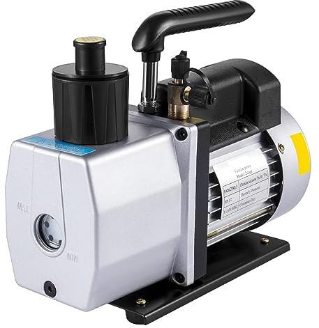 SEVEQIS Pompa a Vuoto, Pompa for Vuoto 5 CFM for refrigerante a Doppio Stadio 1/2 Condizionatore d'Aria Refrigerante HVAC Air Tool