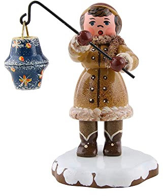 Hubrig-Volkskunst Winterkinder Mädchen mit Sternhimmellampe * Höhe 8cm
