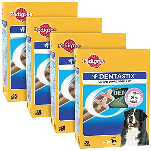 Pedigree Daily Dentastix for Large Dogs 28 Pack (Bulk deal of 4) 4320g