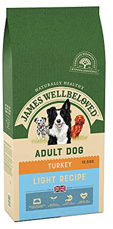 James Wellbeloved Light Adult Turkey and Rice 12.5 kg Bag, Hypoallergenic Dry Dog Food