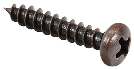 Rok Hardware 100 Pack #4 x 5/8 Deep Coarse Thread Phillips Pan Head Wood Screws Bronze Plated MDF