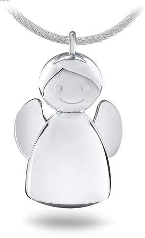 TROIKA ANGELINA – KR17-32/CH – Schlüsselanhänger – Schutzengel, Schutzengelchen – Metallguss– glänzend – verchromt – silber – TROIKA-Original