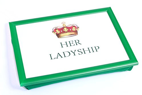 Lap Tray Serving Bean Bag TV Bed Soft Cushion Padded His Lordship & Her Ladyship (HER Ladyship)