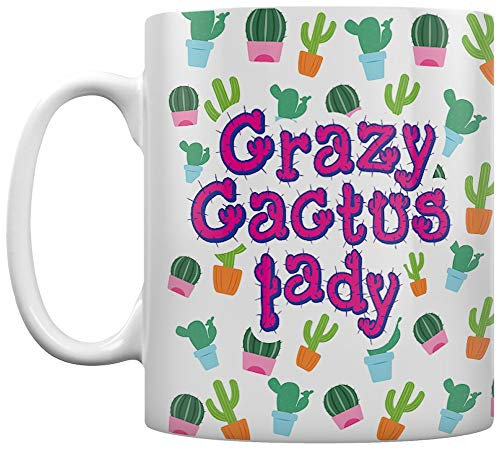 Grindstore Crazy Cactus Lady Mug One Size Blanc