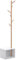 HOMCOM Meuble rangement porte-manteaux 2 en 1 design contemporain cosy dim. 40L x 30l x 180H cm MDF blanc bois massif bambou