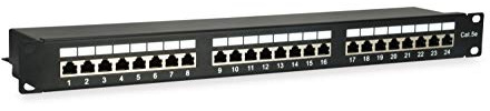 Equip Patchpanel 24x RJ45 Cat5e 19 1HE schwarz