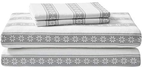 Eddie Bauer King-Size-Bettlaken-Set, warme, atmungsaktive Baumwoll-Flanell-Bettwäsche mit tiefen Taschen, gebürstet für zusätzliche Weichheit, gemütliche Heimdekoration, Oeko-Tex-Zertifiziert