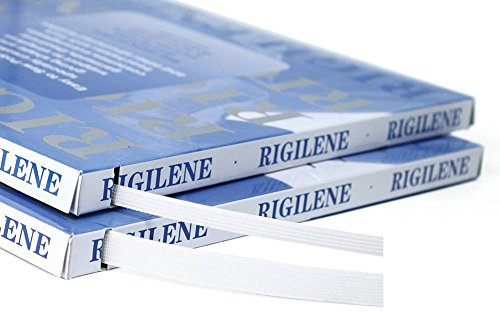 Eloja® Corsage Verstärkung Rigilene Boning Breite 15 mm Weiß Polyester 46 Meter leicht einnähbar für trägerlose Kleider, Abendkleider, Taschen, Hüte