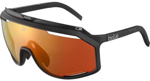 Bollé CHRONOSHIELD Black Matte - Phantom Brown Red Photochromic - Sonnenbrillen - Phantom Brown Red - Größe L - Unisex - Erwachsene
