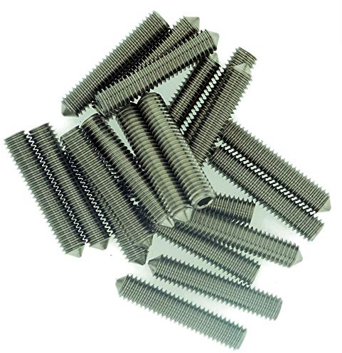 M6 (6mm x 20mm) Hex Socket Grub Screw (Cone Point) - Stainless Steel (A2) (Pack of 20)