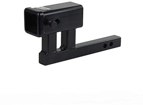 TOPTOW 64125 1-1/4 to 2 Towing Receiver Hitch Adapter with 4-1/4 inch Rise/Drop, 1-1/4 inch Solid Shank