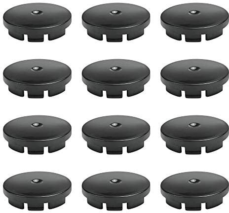 KLYNGTSK 4 Stück Nabenkappen Kunststoff Felgendeckel Schwarz Nabendeckel 56mm Radnabendeckel Auto Nabendeckung Universal Radkappen Kompatibel für die meisten Autoreifen