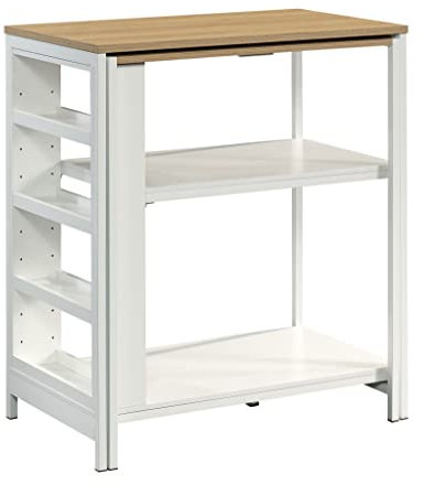 Sauder Isla de Cocina de Almacenamiento Misceláneo, L: 31.5 x ancho: 32 x H: 36, Acabado Blanco