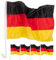 4 x Deutschland Autofahne – Fanflagge für Auto – 45 cm x 30 cm