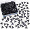 OLYCRAFT 230 Stück Dreieck Mosaik Fliesen Schwarz Mosaik Glasstücke Kristall Mosaik Glasstücke Für DIY Handwerk Teller Bilderrahmen Blumentöpfe Handgemachter Schmuck Heimtextilien