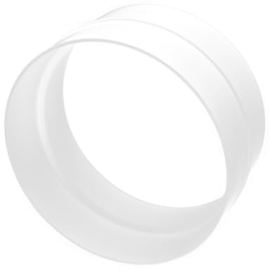 H&C VENT Connecteur de pipe 125 mm diamètre pour ventilation Duct PVC – Raccord droit Round Air Pipe System Element