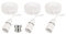 modaleo 6 Inch Long Wire 6 Long Cable Ceiling Rose Light Pendant Set Lamp with White Plastic Light Bulb Holder for B22 Holder (3 Holder)