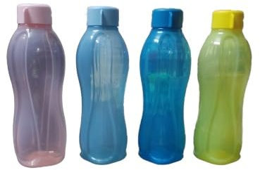 Tupperware Aquasafe Lot de 4 bouteilles d'eau rondes 1000 ml (multicolore)