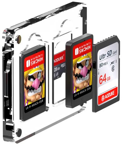 AODUKE Étui de rangement pour cartes de jeu à fermeture magnétique et micro SD TF Card Memory Card Storage Rack-AJCX02SD
