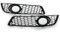 GSRECY Griglia paraurti anteriore sinistra e destra nera stile nido d'ape griglia fendinebbia lunetta copertura accessori compatibili con Audi A3 8P 2008-2012 (tutto nero)