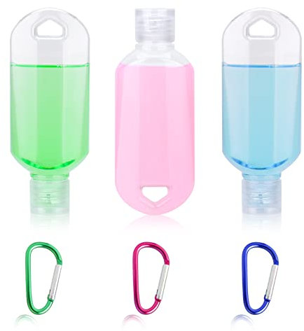 Chyaya Travel Bottle Set,Refillable Travel Bottles With Clip Clear Plastic Travel Liquid Containers Ideal For Shampoo Cosmetic Lotion Body Wash Makeup School/Work/Travel 60ml (3pc)