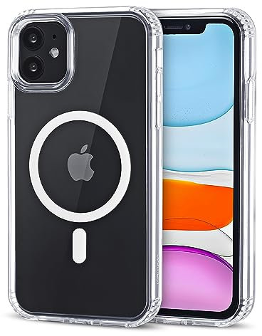 JProtect für iPhone 11 Hülle für Magsafe (TOP Schutz & Magnetkraft) Magnetische Handyhülle Transparent für iPhone 11 - Hülle Magnet für MagSafe Zubehör Case Stoßfest