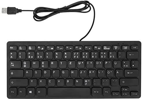 Focket USB Wired 78 Keys Language Keyboard with Russian, German, French Layout, Ultra Slim for PC, Computer, Desktop