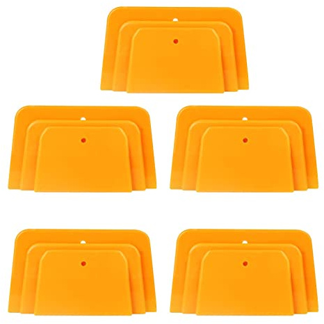 Faddare Lot de 15 écarteurs de mastic en plastique dur pour carrosserie de voiture, 10,2 cm, 1,2 cm, 1,2 cm, 15,2 cm (orange)