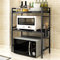 RELOVE Soporte para Microondas y Horno Cocina, Estanteria para Microondas en Encimera, Mueble Extensible Microondas Cocina (40/64 * 36.5 * 78cm-negro-2PC)