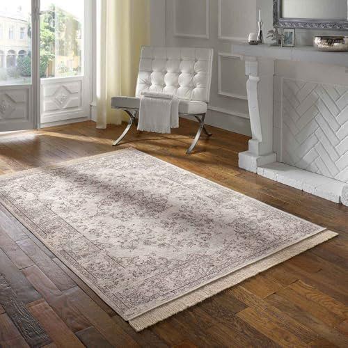 Taracarpet Teppich Palazzo Royal Kerman grau 160x230 cm Kurzflor Orientteppich für Wohnzimmer Esszimmer und Schlafzimmer