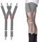 STAY GENT Y-Shirt Stays Holder Porte Jarretiere Homme Bretelle Chemise 1 Paire Tire Attache Chemise Chaussette Réglables avec Pinces Antidérapante pour Police L'armée les Affaires vie Quotidienne,Rayé