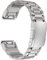 MaKTech Fascia in Titanio,Bracciale in Metallo a Cinque Pezzi Da 26mm con Fibbia a Tartaruga,per Smartwatch Garmin Fenix 8 51mm/7X/6X/5X/7X Pro/6X Pro/5X Plus (Argento)