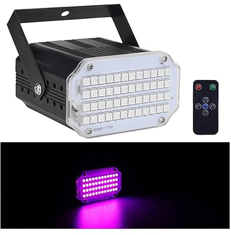 Luces De Escenario, 48 LED RGB UV luces estroboscópicas blancas discoteca DJ fiesta vacaciones Navidad música Club sonido activado Flash efecto de iluminación de escenario Foco De Luz De Fiesta (Size