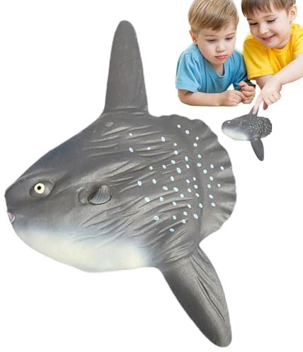 Fulenyi Realistischer Fisch, gefälschter Fisch für Aquarium - Simulierte Mondfisch-Seefischfiguren | Lustiges Kinderspielzeug, Heimdekoration, Fisch-Requisite für Tisch-Schaufenster-Par -Display,