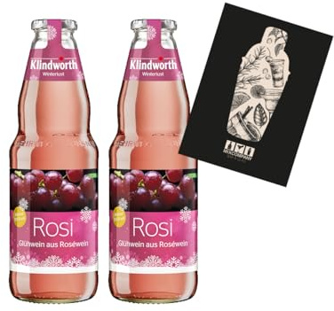Klindworth Winterlust 2x Glühwein aus Rosewein -Glühwein Rosi 1L (9,8% Vol) inkl. Pfand MEHRWEG- [Enthält Sulfite]